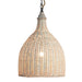 Bramble - Hampton Rattan Pendant Small In White Wash - 27798RWWS----- - GreatFurnitureDeal