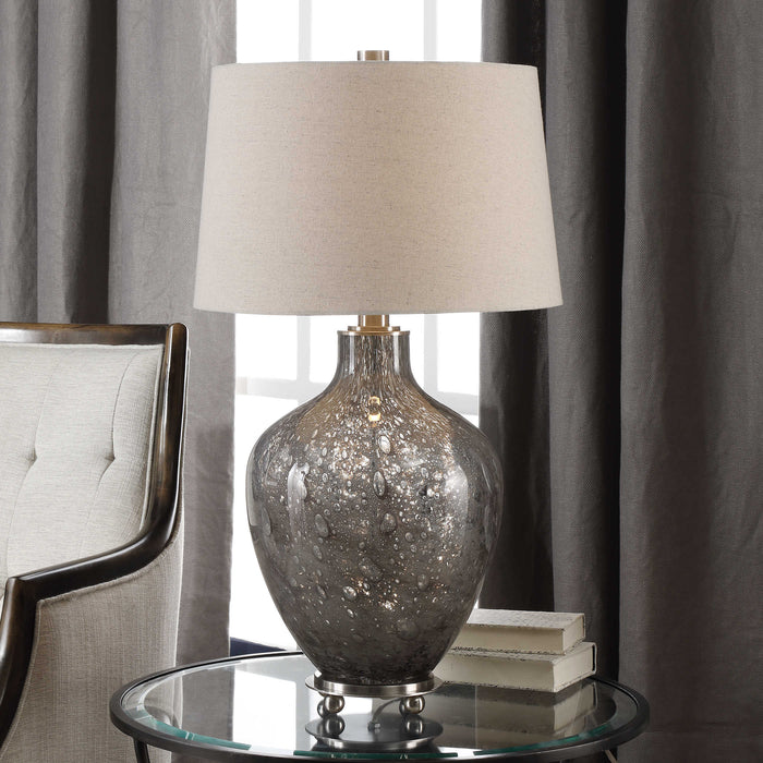 Uttermost - Adria Transparent Gray Glass Lamp - 27802 - GreatFurnitureDeal