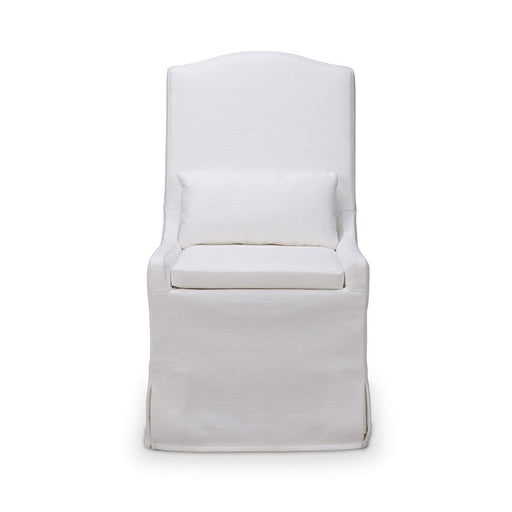 Bramble - Sierra Slipcovered Dining Chair w/ Castors w/ Arctic White Performance Fabric (Set of 2) - 27837SF204----- - GreatFurnitureDeal
