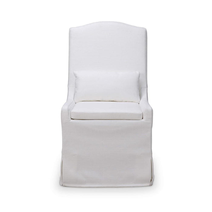 Bramble - Sierra Slipcovered Dining Chair w/ Castors w/ Arctic White Performance Fabric (Set of 2) - 27837SF204-----