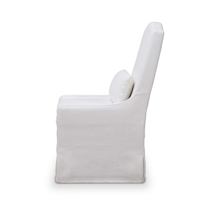 Bramble - Sierra Slipcovered Dining Chair w/ Castors w/ Arctic White Performance Fabric (Set of 2) - 27837SF204-----