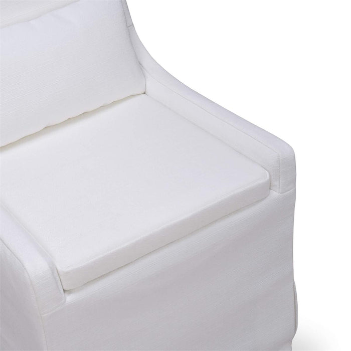 Bramble - Sierra Slipcovered Dining Chair w/ Castors w/ Arctic White Performance Fabric (Set of 2) - 27837SF204-----
