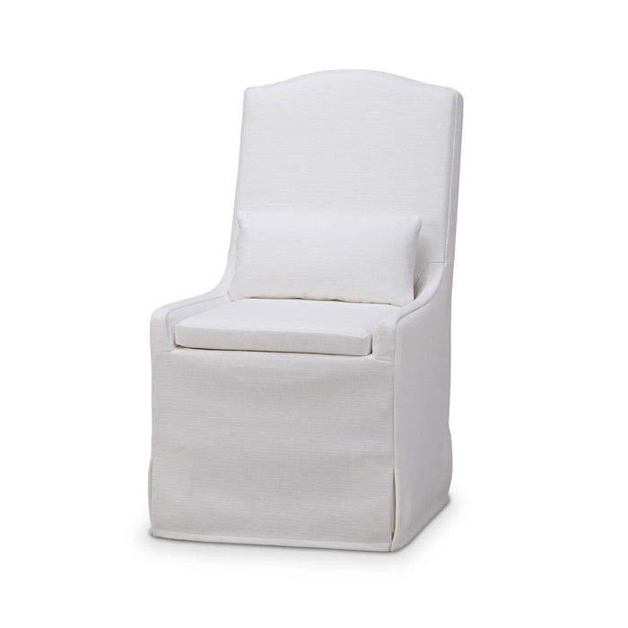 Bramble - Sierra Slipcovered Dining Chair w/ Castors w/ Arctic White Performance Fabric (Set of 2) - 27837SF204-----