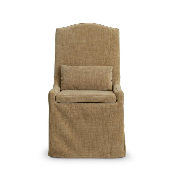 Bramble - Sierra Slipcovered Dining Chair w/ Castors w/ Thames French Yellow Performance Fabric - 27837SF246-----