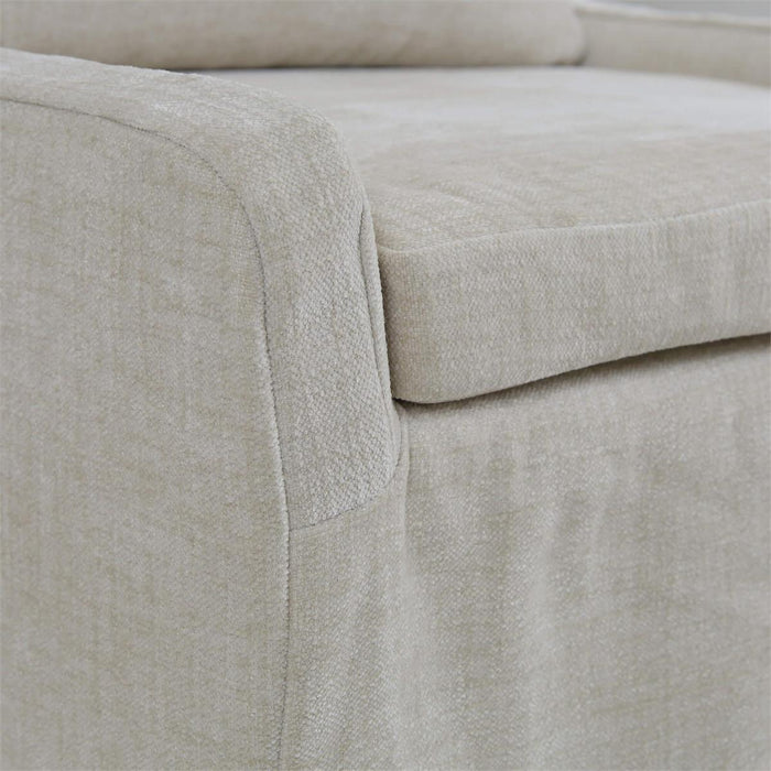 Bramble - Sierra Slipcovered Dining Chair w/ Castors w/ Thames Natural Performance Fabric - 27837SF247-----