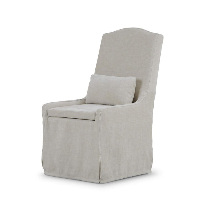 Bramble - Sierra Slipcovered Dining Chair w/ Castors w/ Thames Natural Performance Fabric - 27837SF247-----