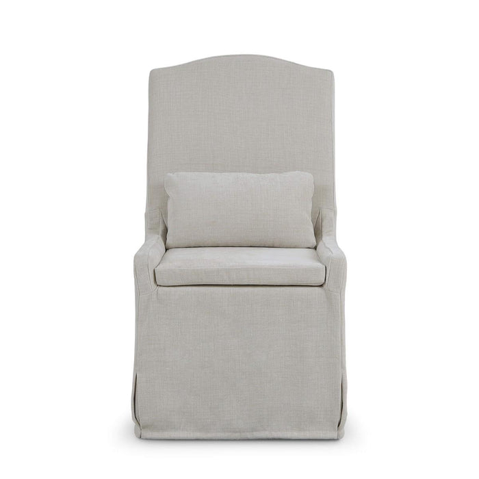 Bramble - Sierra Slipcovered Dining Chair w/ Castors w/ Thames Natural Performance Fabric - 27837SF247-----