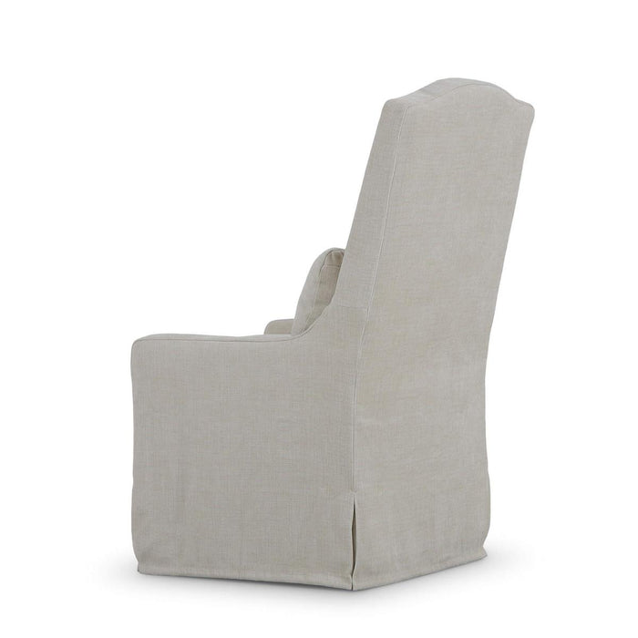 Bramble - Sierra Slipcovered Dining Chair w/ Castors w/ Thames Natural Performance Fabric - 27837SF247-----