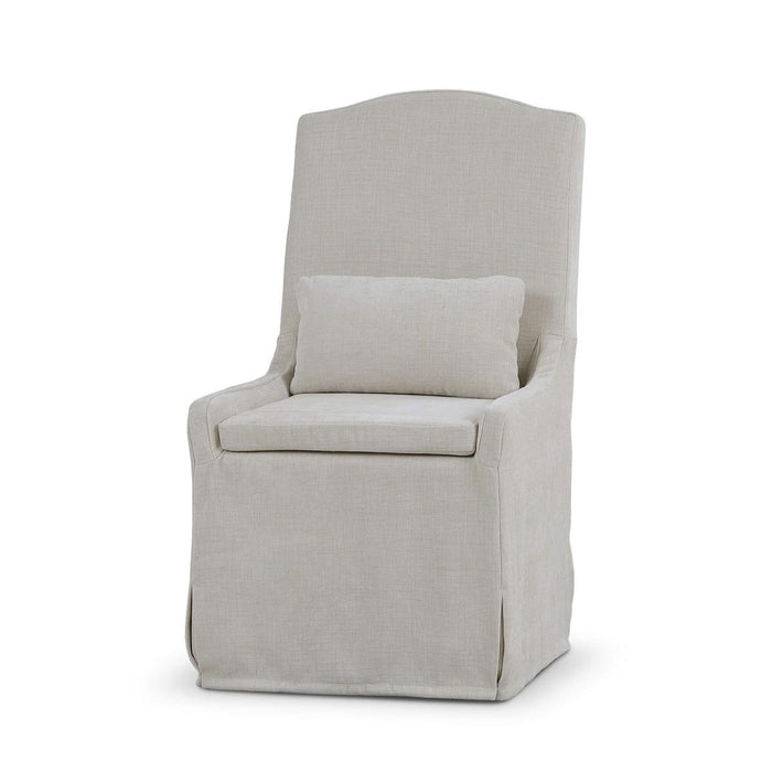Bramble - Sierra Slipcovered Dining Chair w/ Castors w/ Thames Natural Performance Fabric - 27837SF247-----