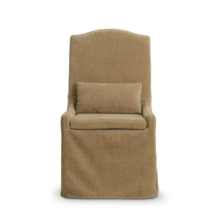 Bramble - Sierra Slipcovered Dining Chair w/ Castors w/ Thames French Yellow Performance Fabric - Set of 2- 27837SF246----- - GreatFurnitureDeal