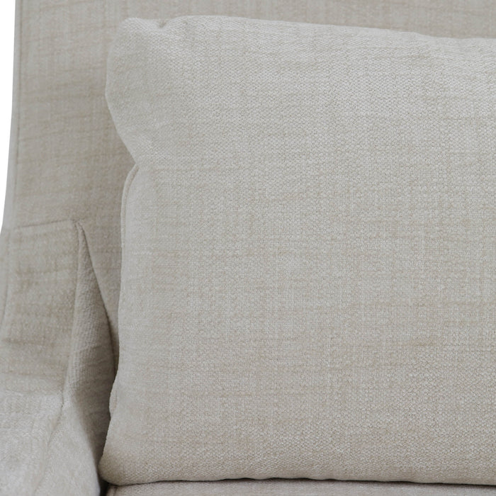 Bramble - Sierra Slipcovered Dining Chair w/ Castors w/ Thames Natural Performance Fabric - Set of 2 - 27837SF247----- - GreatFurnitureDeal