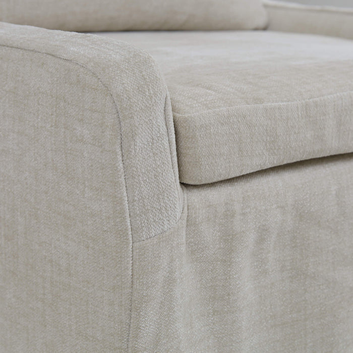 Bramble - Sierra Slipcovered Dining Chair w/ Castors w/ Thames Natural Performance Fabric - Set of 2 - 27837SF247----- - GreatFurnitureDeal