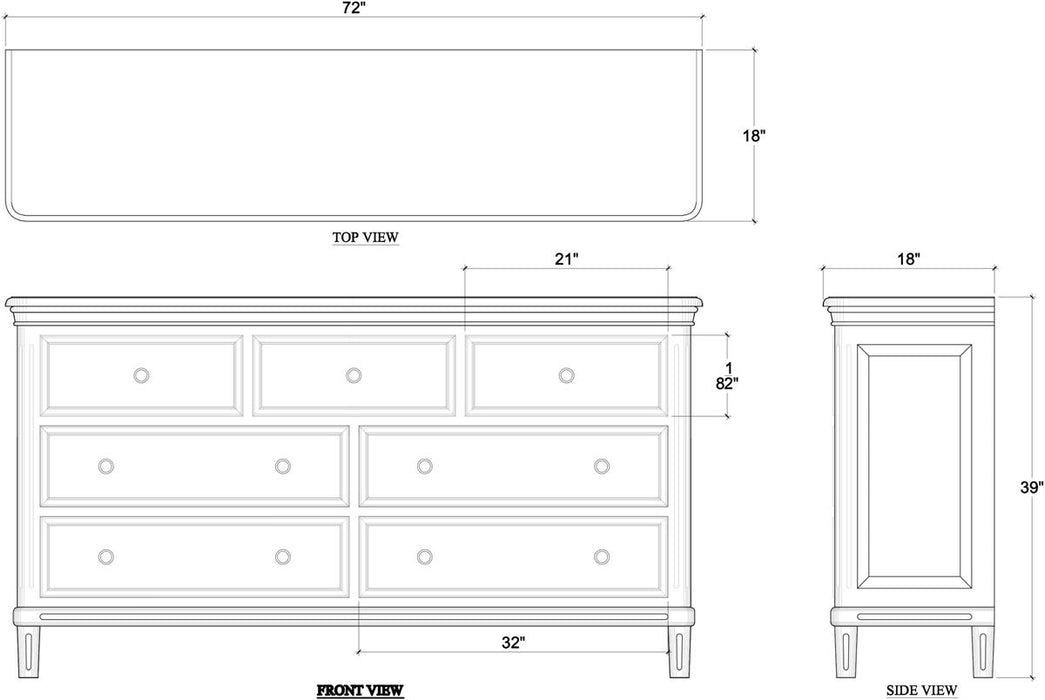 Bramble - Hayward 7 Drawer Dresser in Fruitwood - 27883FRW-----