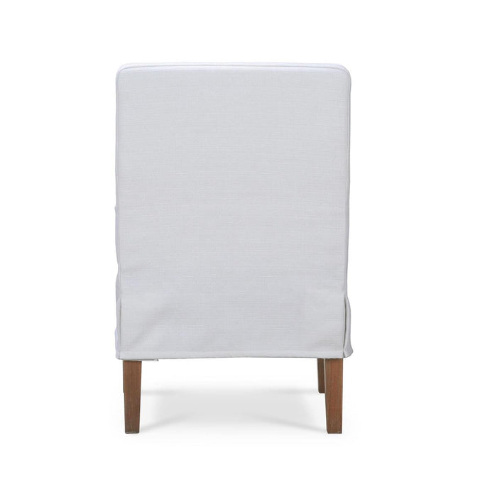 Bramble - Bilboa Slipcovered Arm Dining Chair in Straw Wash w/ Arctic White Performance Fabric (Set of 2) - 27884STWSF204----