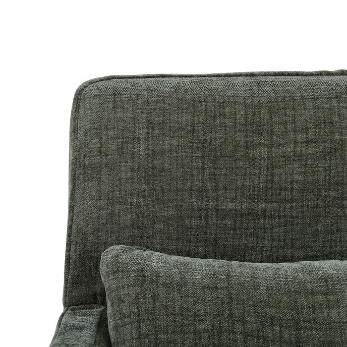 Bramble - Bilboa Slipcovered Arm Dining Chair in Walnut w/ Thames Moss Green Performance Fabric - Set of 2 - 27884WLTSF244---- - GreatFurnitureDeal