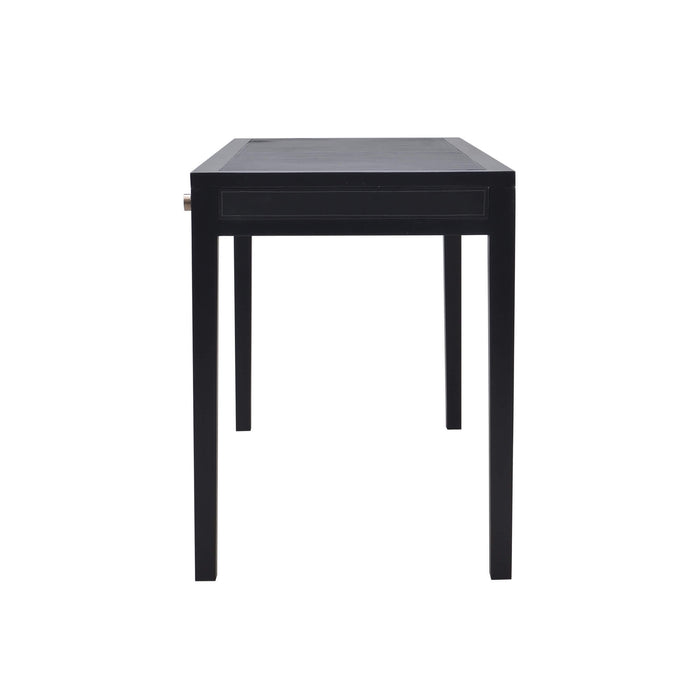 Bramble - Belmont Leather Desk in Batavia Black, Black Noir Leather - US-WS-27897BBAFBBL---- - GreatFurnitureDeal