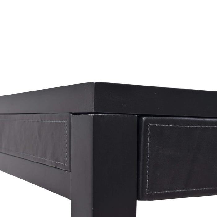 Bramble - Belmont Leather Desk in Batavia Black, Black Noir Leather - US-WS-27897BBAFBBL---- - GreatFurnitureDeal