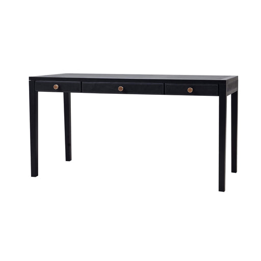 Bramble - Belmont Leather Desk in Batavia Black, Black Noir Leather - US-WS-27897BBAFBBL---- - GreatFurnitureDeal