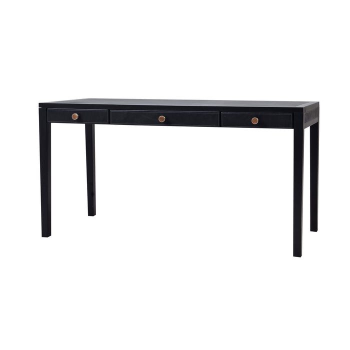 Bramble - Belmont Leather Desk in Batavia Black, Black Noir Leather - US-WS-27897BBAFBBL---- - GreatFurnitureDeal