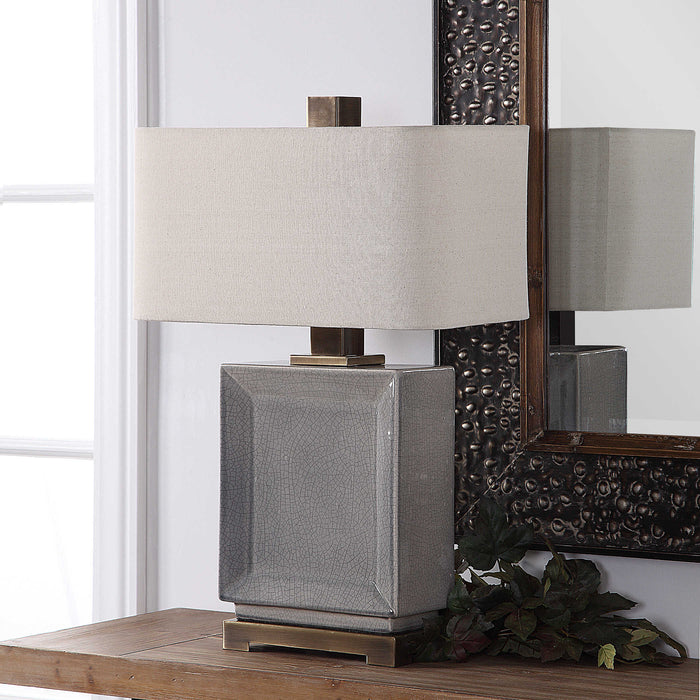 Uttermost - Abbot Crackled Gray Table Lamp - 27905-1