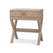 Bramble - Renoir Bedside In Rattan Natural w/ Fruitwood Legs - 27912RNATFRW---- - GreatFurnitureDeal