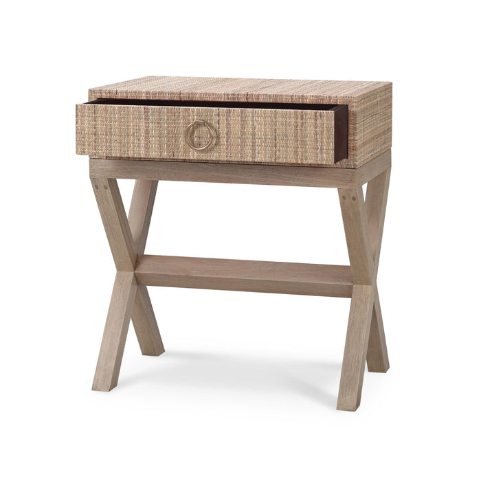 Bramble - Renoir Bedside In Rattan Natural w/ Fruitwood Legs - 27912RNATFRW---- - GreatFurnitureDeal