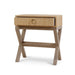 Bramble - Renoir Bedside Wrapped in Natural Rattan w/ Sandbar Legs - 27912RNATSNB---- - GreatFurnitureDeal