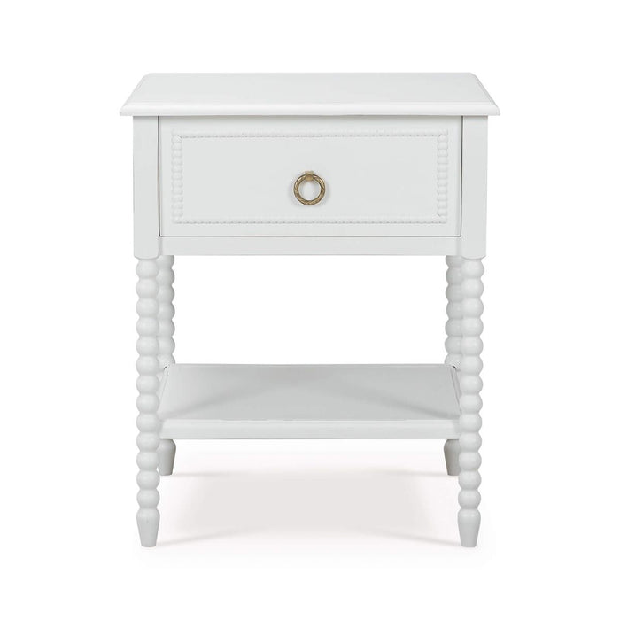 Bramble - Cholet Bedside Table in Architectural White - 27913HRW----LDT - GreatFurnitureDeal