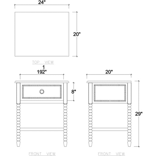 Bramble - Cholet Bedside - 27913STW - GreatFurnitureDeal