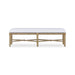 Bramble - Cholet Bench Medium in Fruitwood w/ Arctic White Performance Fabric - 27919FRWSF204---- - GreatFurnitureDeal
