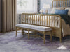 Bramble - Cholet Bench Medium in Fruitwood w/ Arctic White Performance Fabric - 27919FRWSF204---- - GreatFurnitureDeal