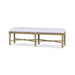 Bramble - Cholet Bench Medium in Fruitwood w/ Arctic White Performance Fabric - 27919FRWSF204---- - GreatFurnitureDeal