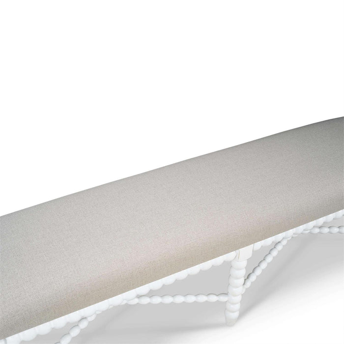 Bramble - Cholet Bench Medium in Architectural White w/ Camelot Performance Fabric - 27919HRWSF200---LDT