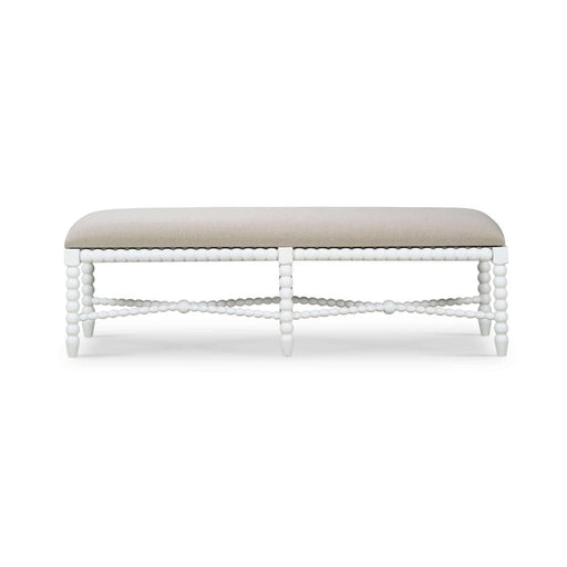 Bramble - Cholet Bench Medium in Architectural White w/ Camelot Performance Fabric - 27919HRWSF200---LDT - GreatFurnitureDeal