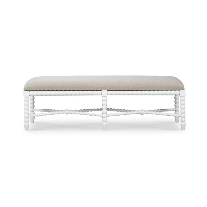 Bramble - Cholet Bench Medium in Architectural White w/ Camelot Performance Fabric - 27919HRWSF200---LDT