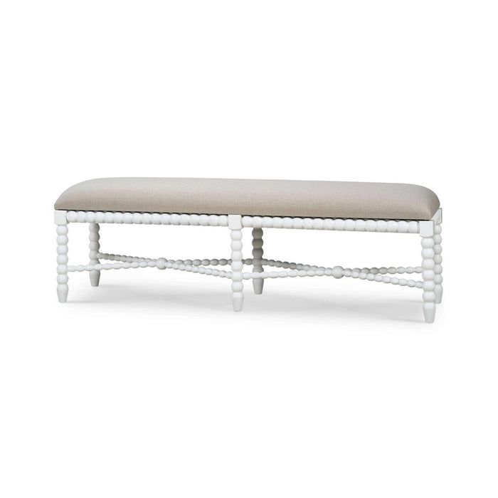 Bramble - Cholet Bench Medium in Architectural White w/ Camelot Performance Fabric - 27919HRWSF200---LDT