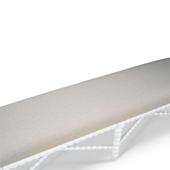 Bramble - Cholet Bench Medium in Architectural White w/ Camelot Performance Fabric - 27919HRWSF200---LDT