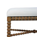 Bramble - Cholet Bench Medium in Straw Wash w/ Arctic White Performance Fabric - 27919STWSF204---- - GreatFurnitureDeal
