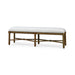 Bramble - Cholet Bench Medium in Straw Wash w/ Arctic White Performance Fabric - 27919STWSF204---- - GreatFurnitureDeal