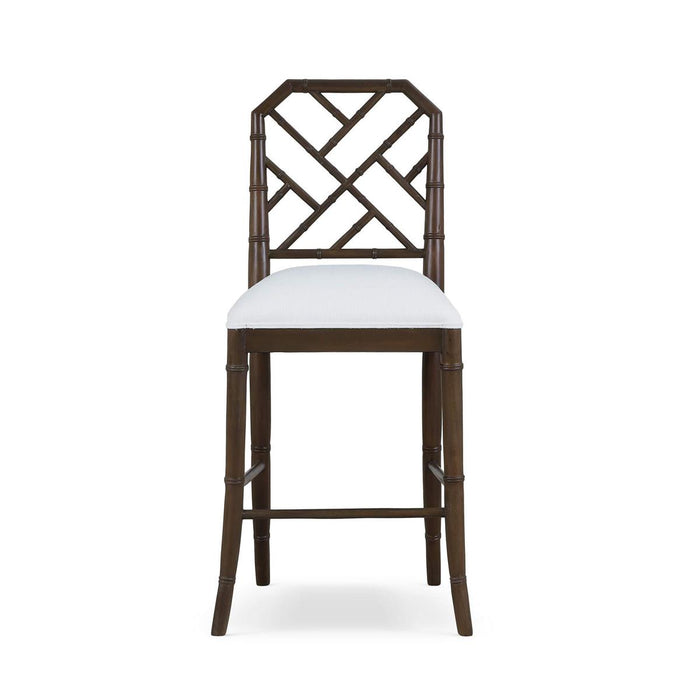 Bramble - Martinique Counter Stool in Walnut w/ Arctic White Performance Fabric (Set of 2) - 27921WLTSF204----