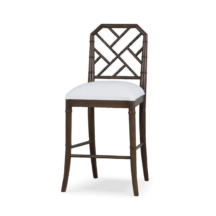 Bramble - Martinique Counter Stool in Walnut w/ Arctic White Performance Fabric (Set of 2) - 27921WLTSF204----