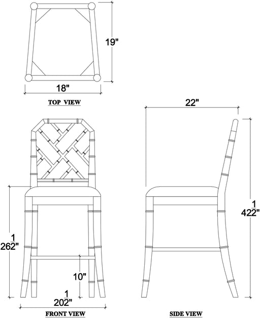 Bramble - Martinique Counter Stool in Walnut w/ Arctic White Performance Fabric - Set of 2 - 27921WLTSF204---- - GreatFurnitureDeal