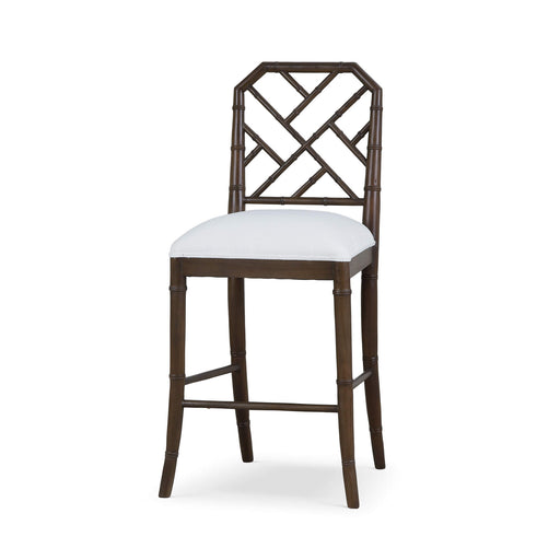 Bramble - Martinique Counter Stool in Walnut w/ Arctic White Performance Fabric - Set of 2 - 27921WLTSF204---- - GreatFurnitureDeal