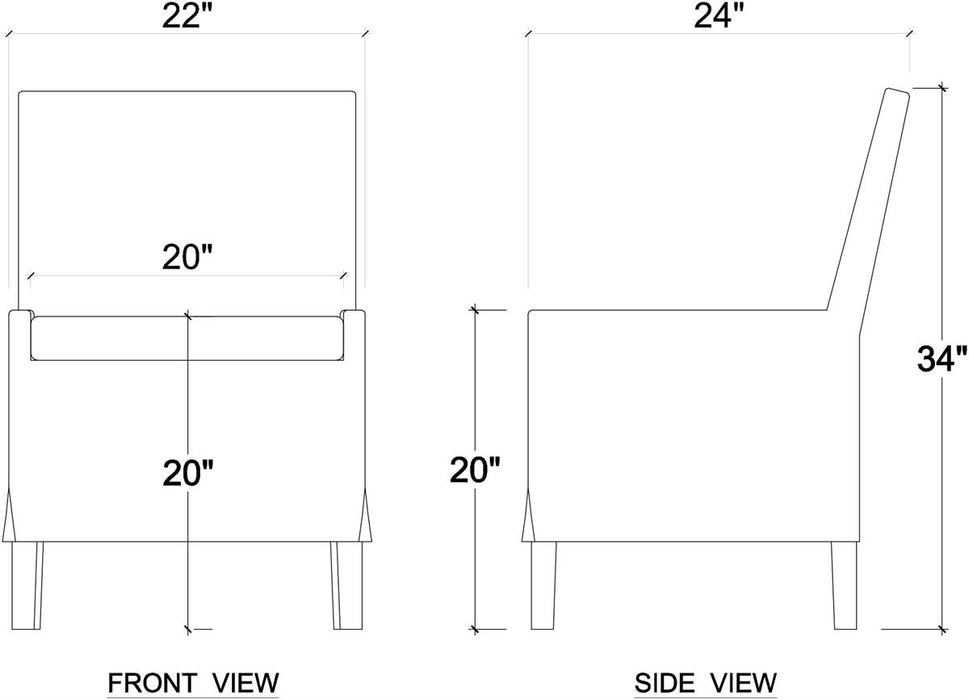 Bramble - Bilboa Slipcovered Side Dining Chair in Straw Wash w/ Arctic White Performance Fabric (Set of 2) - 27932STWSF204----