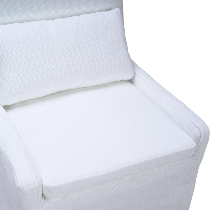 Bramble - Bilboa Slipcovered Side Dining Chair in Straw Wash w/ Arctic White Performance Fabric (Set of 2) - 27932STWSF204----
