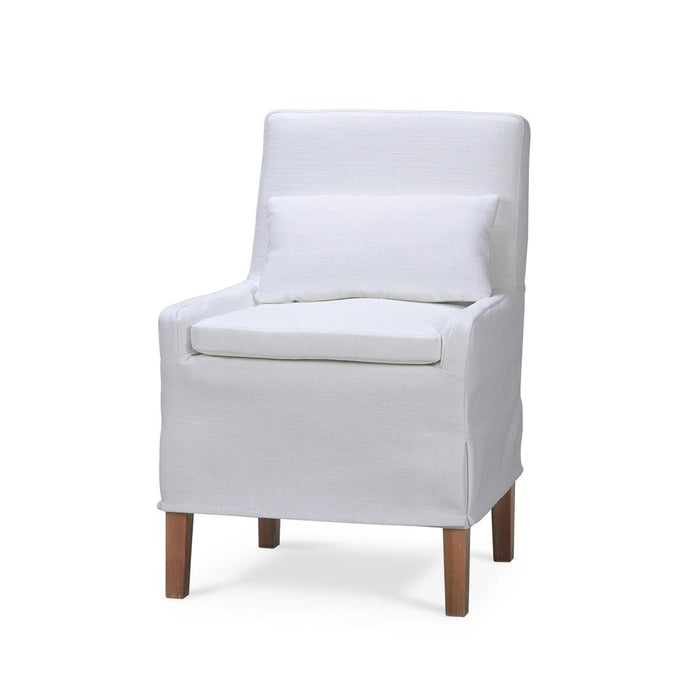 Bramble - Bilboa Slipcovered Side Dining Chair in Straw Wash w/ Arctic White Performance Fabric (Set of 2) - 27932STWSF204----