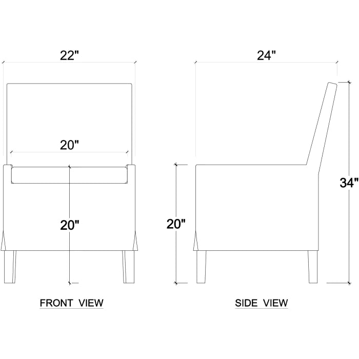 Bramble - Bilboa Slipcovered Side Dining Chair - BR-27932STWSF204 - GreatFurnitureDeal