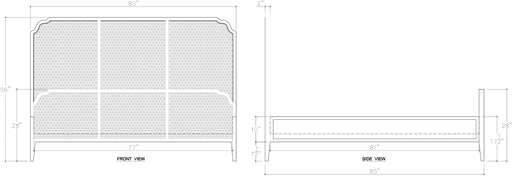 Bramble - Marisol Bed w/ Rattan King - BR-27935 - GreatFurnitureDeal