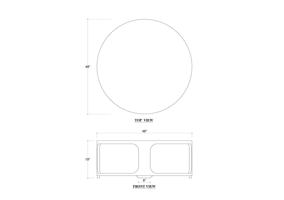 Bramble - Corte Round Coffee Table In Straw Wash - 27936STW----- - GreatFurnitureDeal