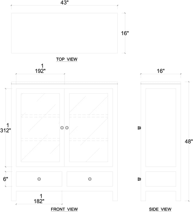 Bramble - Kagu 2 Doors Sideboard w/ Raffia - BR-27938 - GreatFurnitureDeal